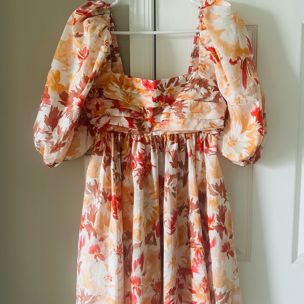 Floral Puff Sleeve Dress